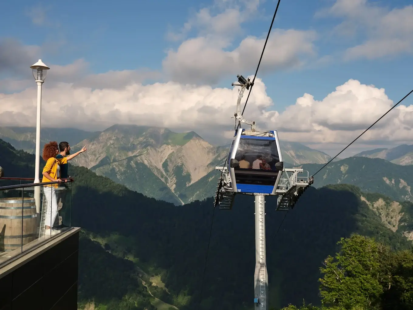 Tufandag mountain resort and cable cars above Gabala
